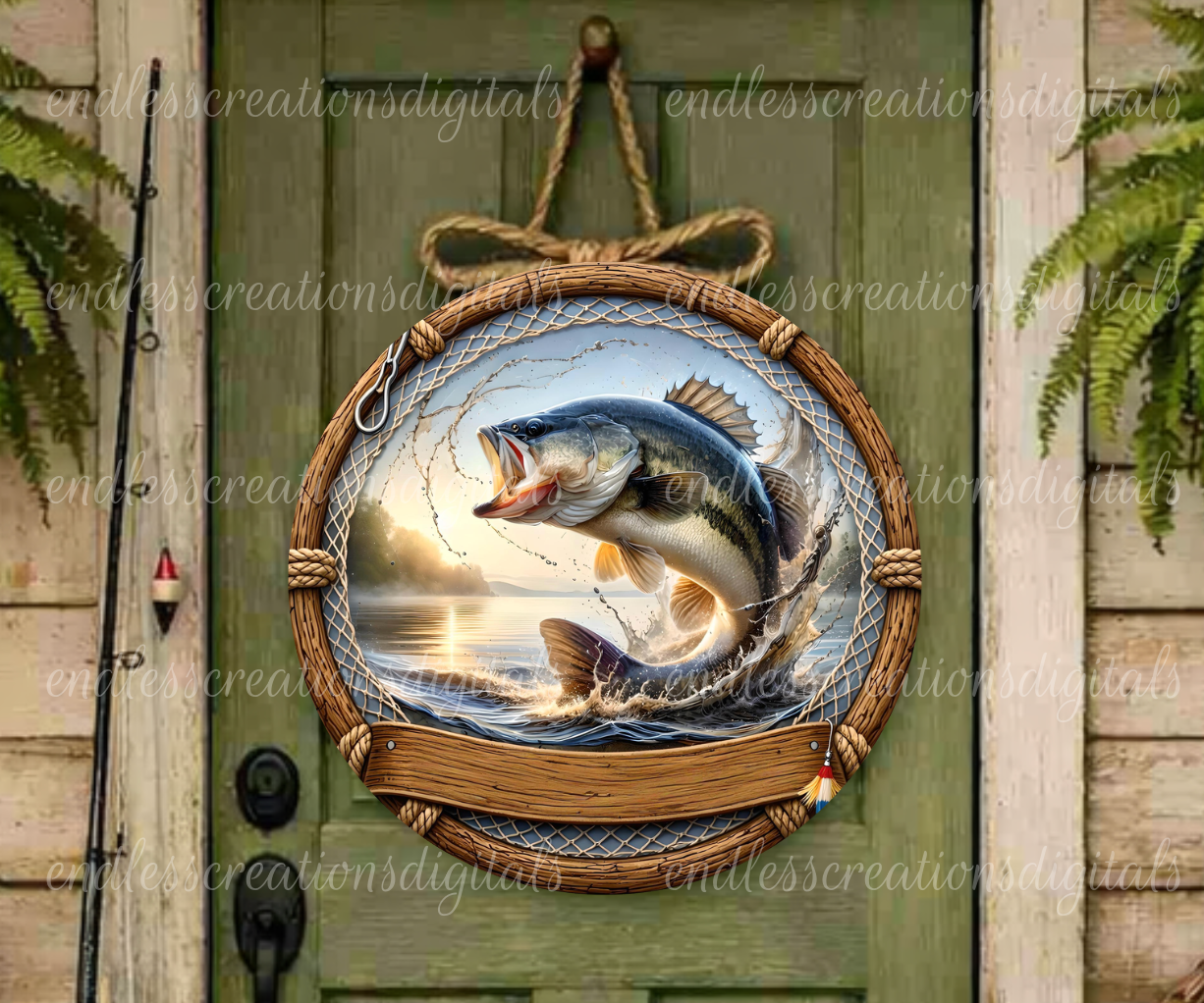 WEEKEND HOOKER FISHING ROUND/CLOCK DESIGN