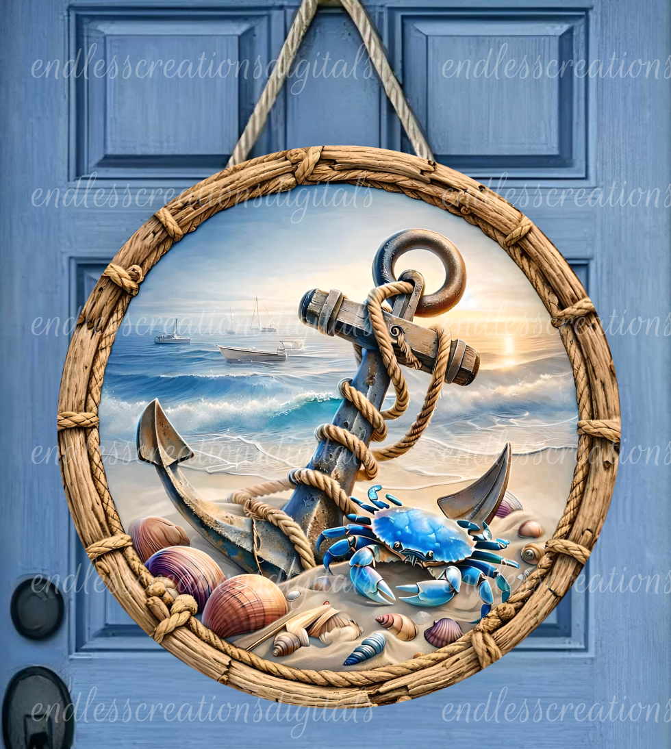 NAUTICAL WELCOME ROUND/CLOCK DESIGN