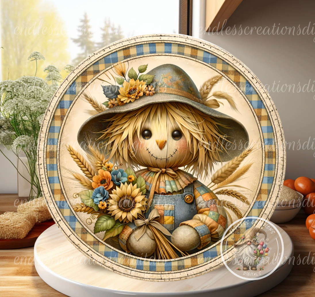FALL SCARECROW ROUNDE/CLOCK DESIGN BUNDLE OF 3