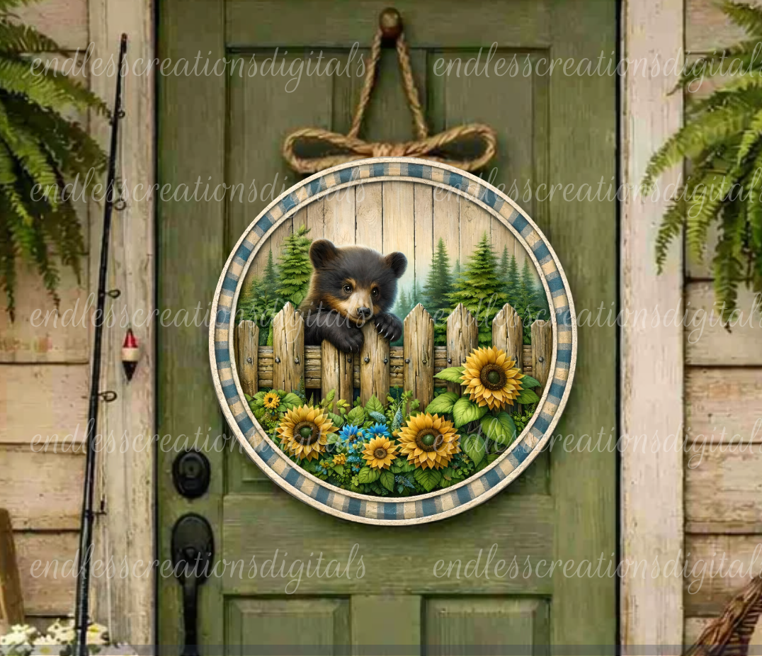BLACK BEAR ROUND/CLOCK DESIGN