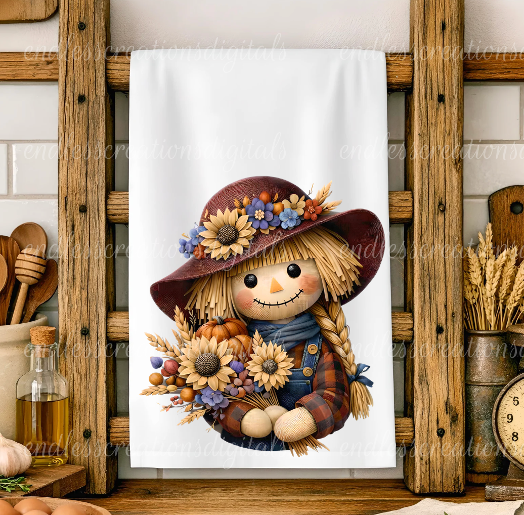 FALL SCARECROW ROUND/CLOCK DESIGN BUNDLE OF 3