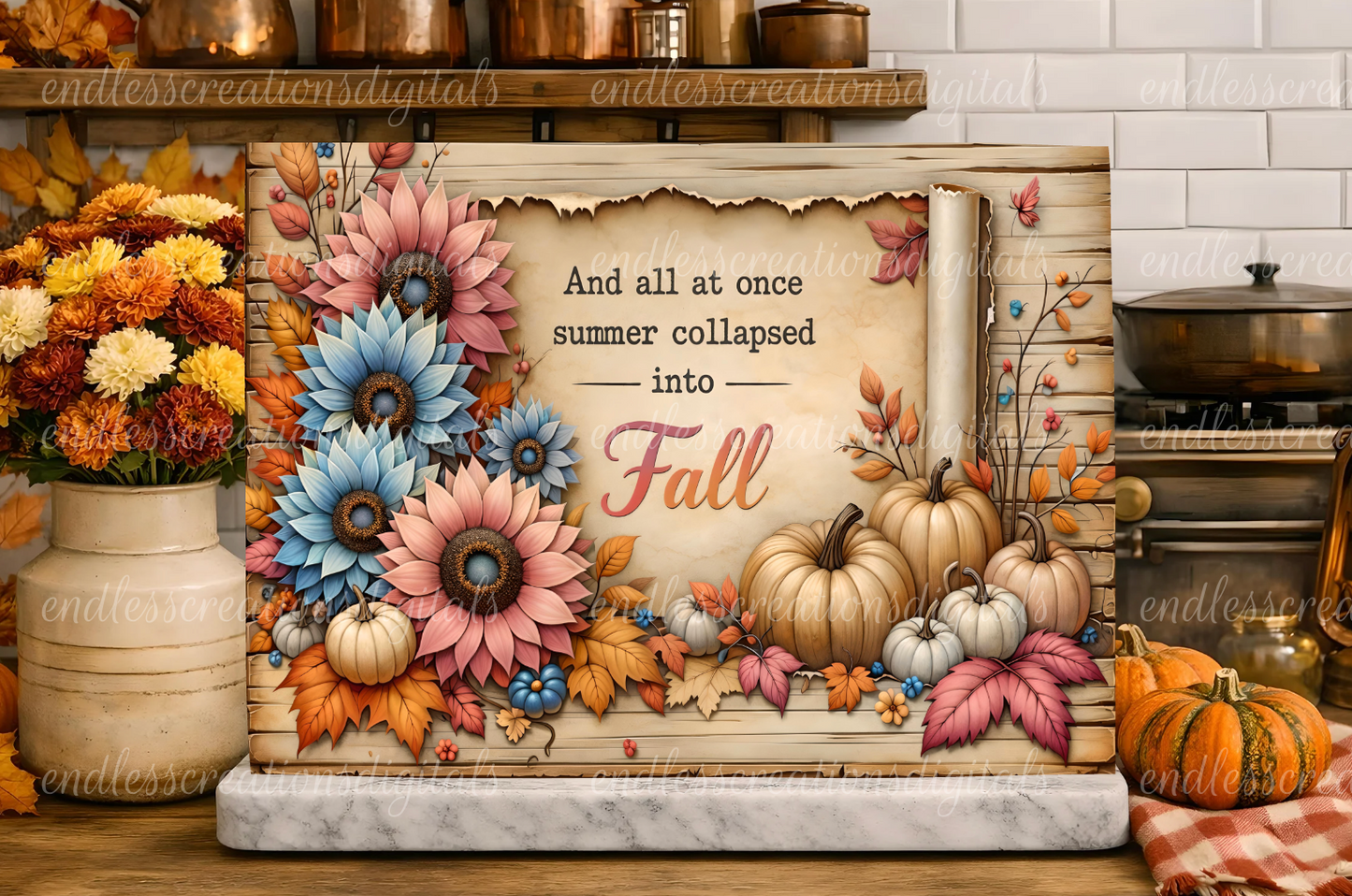FALL FLORAL RECTANGLE DESIGN