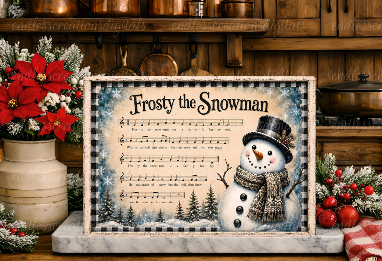 FROSTY THE SNOWMAN WINTER ROUND/CLOCK DESIGN BUNDLE OF 5