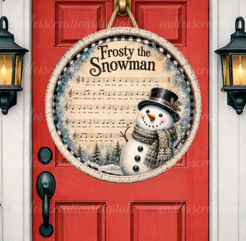 FROSTY THE SNOWMAN WINTER ROUND/CLOCK DESIGN BUNDLE OF 5