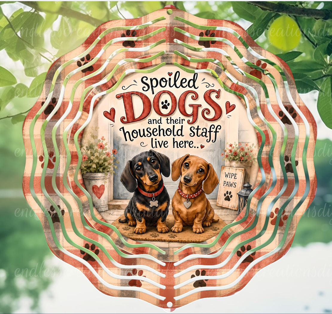 SPOILED DACHSHUNDS ROUND/CLOCK DESIGN BUNDLE OF 3