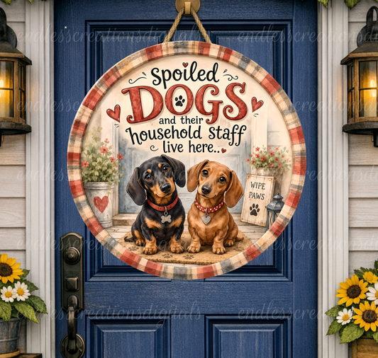 SPOILED DACHSHUNDS ROUND/CLOCK DESIGN BUNDLE OF 3