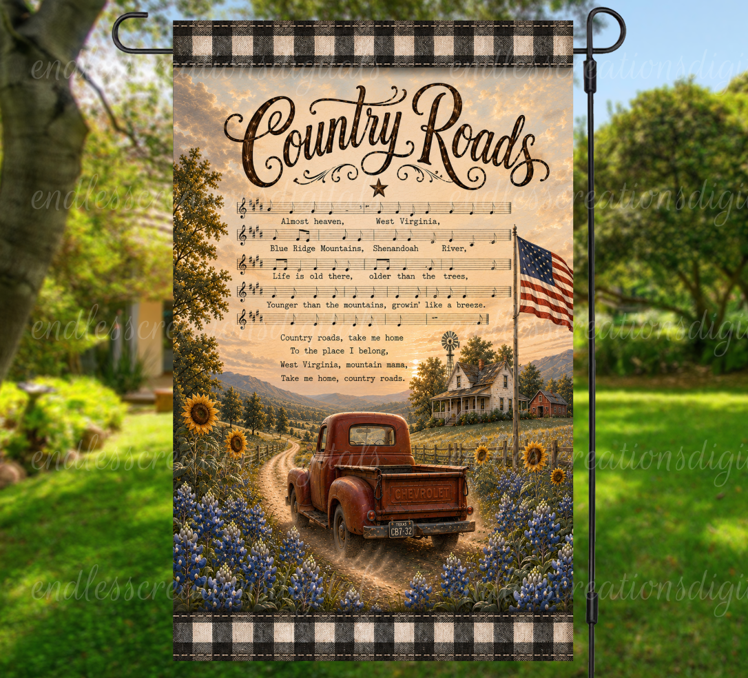 COUNTRY ROADS ROUND/CLOCK DESIGN BUNDLE OF 5