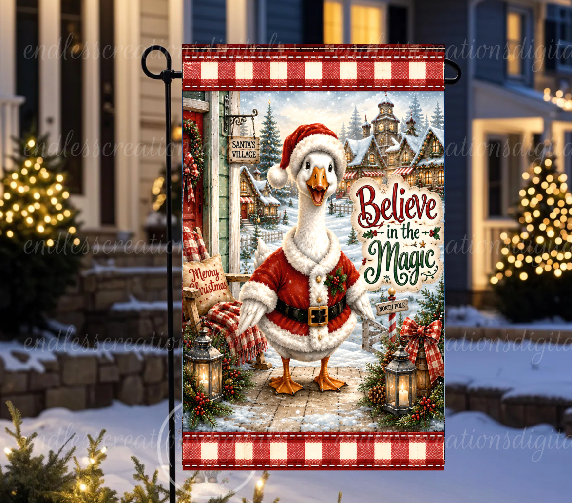 SANTA CHRISTMAS GOOSE ROUND/CLOCK DESIGN BUNDLE OF 5