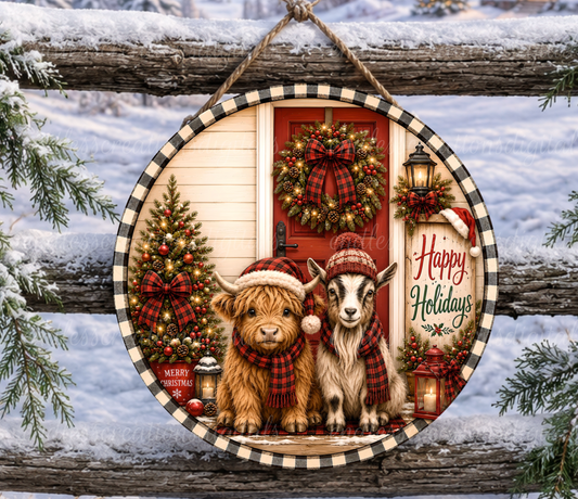 HAPPY HOLIDAYS CHRISTMAS ROUND