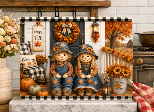FALL SCARECROW COUPLE