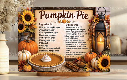 FALL PUMPKIN PIE CUTTING BOARD DESIGN