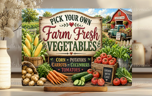 FARM FRESH VEGETABLES CUTTING BOARD DESIGN