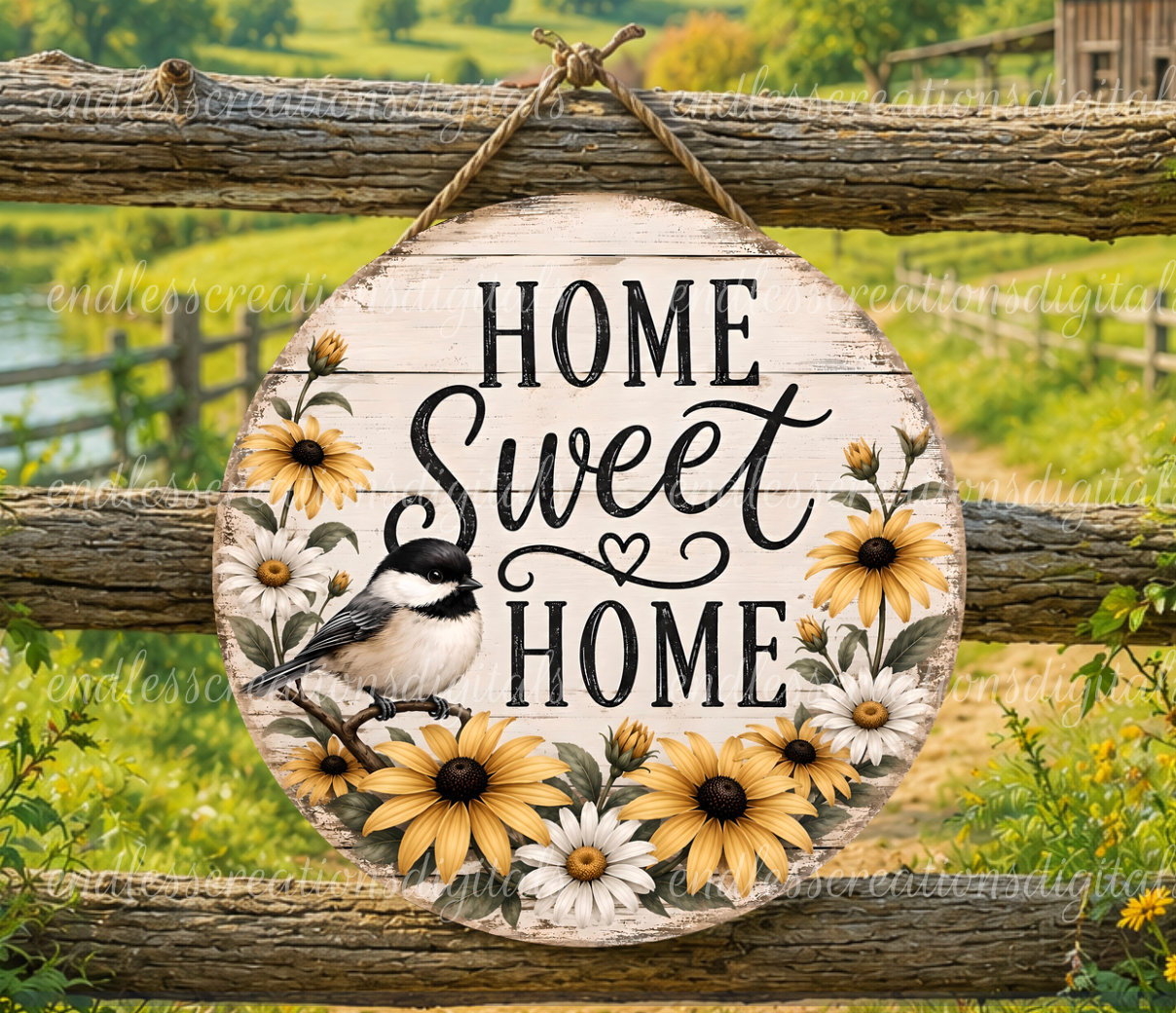 HOME SWEET HOME ROUND/CLOCK DESIGN BUNDLE OF 5