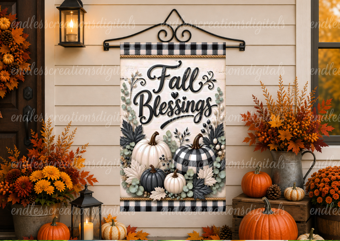 FALL BLESSINGS ROUND/CLOCK DESIGN BUNDLE OF 5