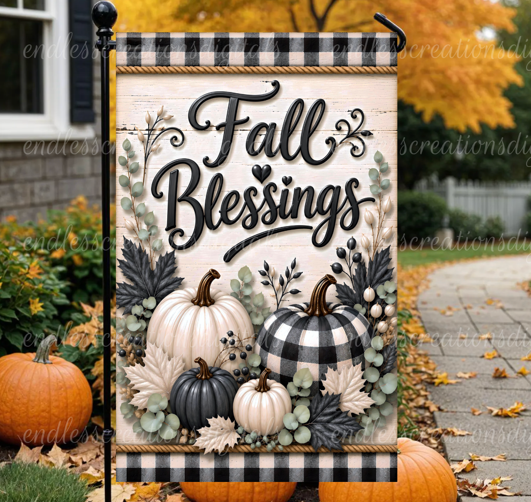 FALL BLESSINGS ROUND/CLOCK DESIGN BUNDLE OF 5