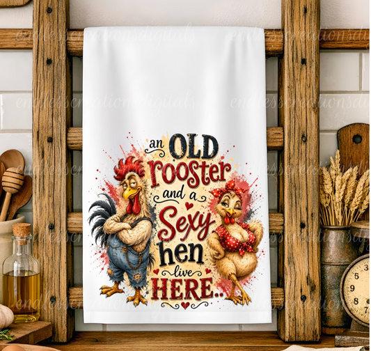 OLD ROOSTER AND SEXY HEN TRANSPARENCY