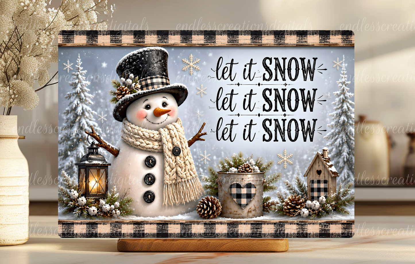 LET IT SNOW CUTTING BOARD DESGN