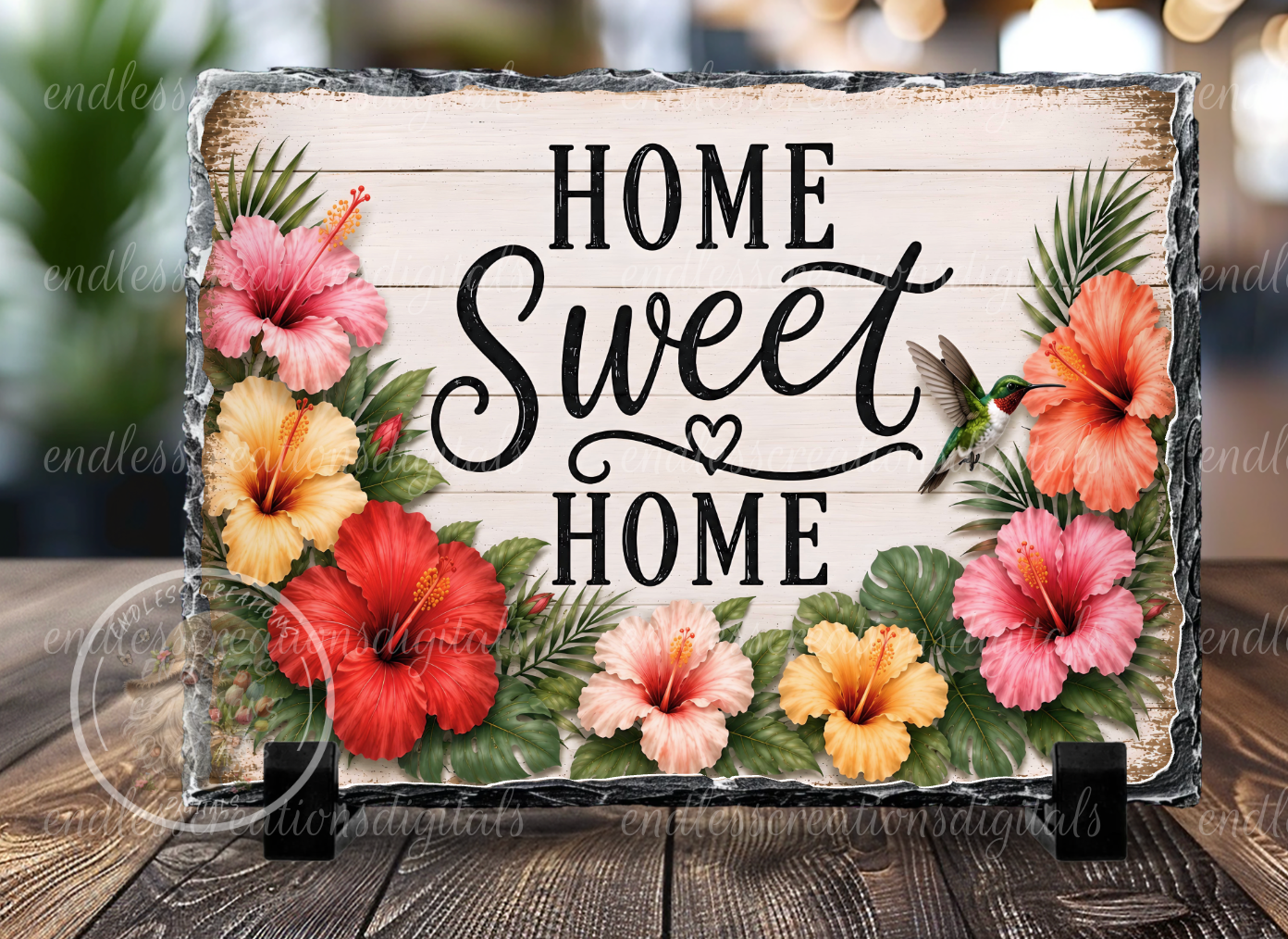 HOME SWEET HOME ROUND/CLOCK DESIGN BUNDLE OF 4