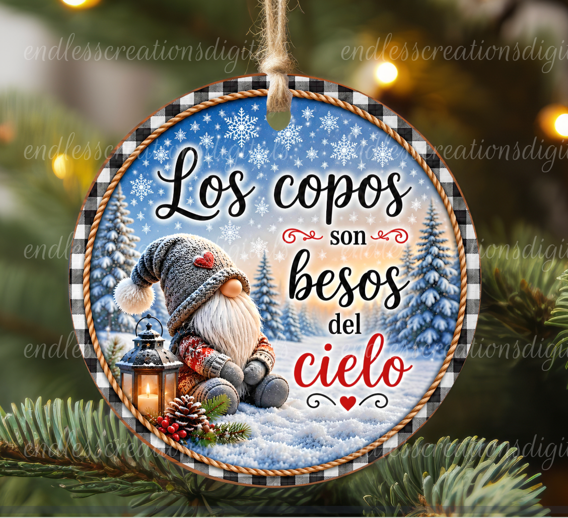 SPANISH VERSION SNOWFLAKE KISSES ROUND