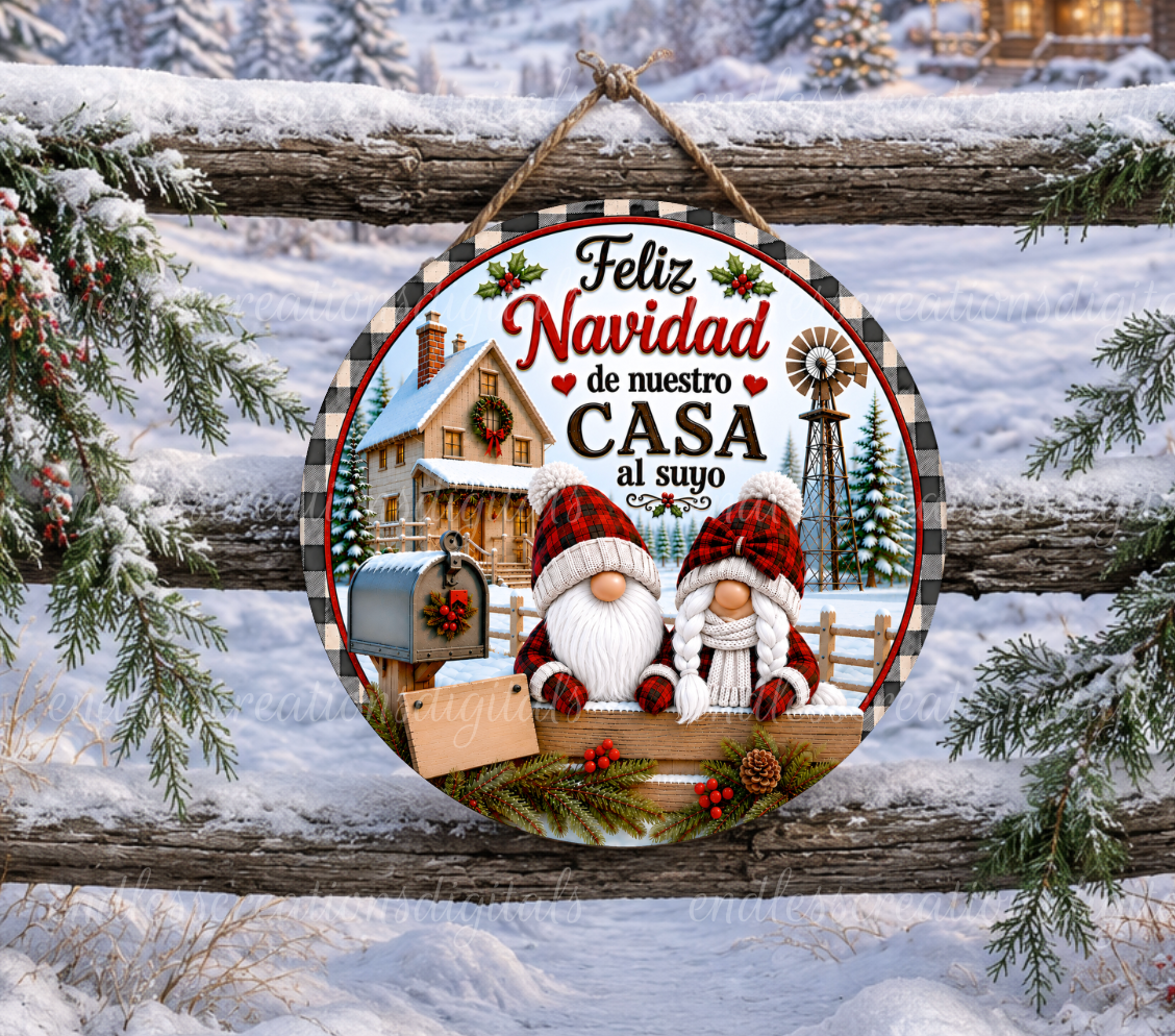 SPANISH VERSION MERRY CHRISTMAS GNOME BUNDLE OF 3