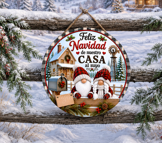 SPANISH VERSION MERRY CHRISTMAS GNOME BUNDLE OF 3