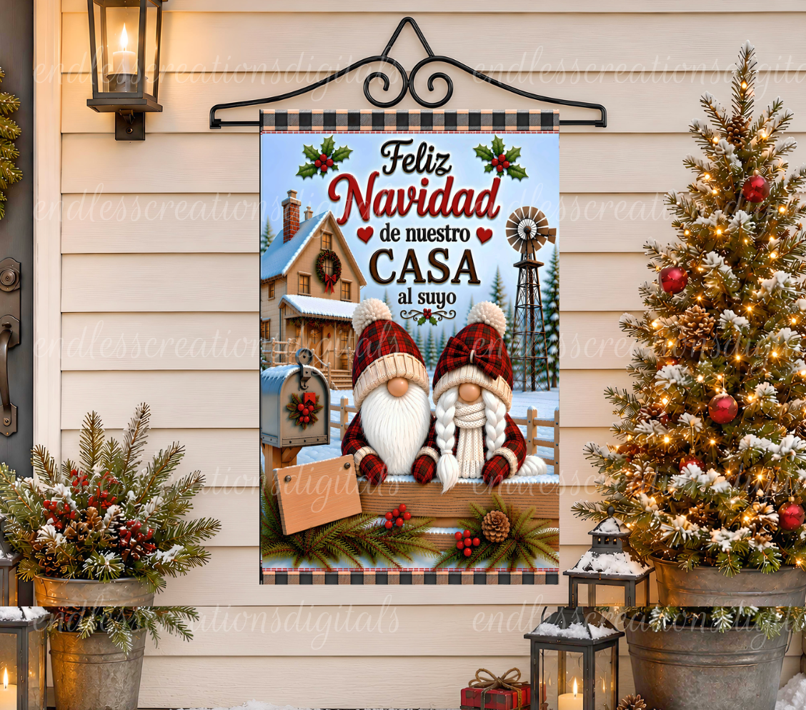 SPANISH VERSION MERRY CHRISTMAS GNOME BUNDLE OF 3