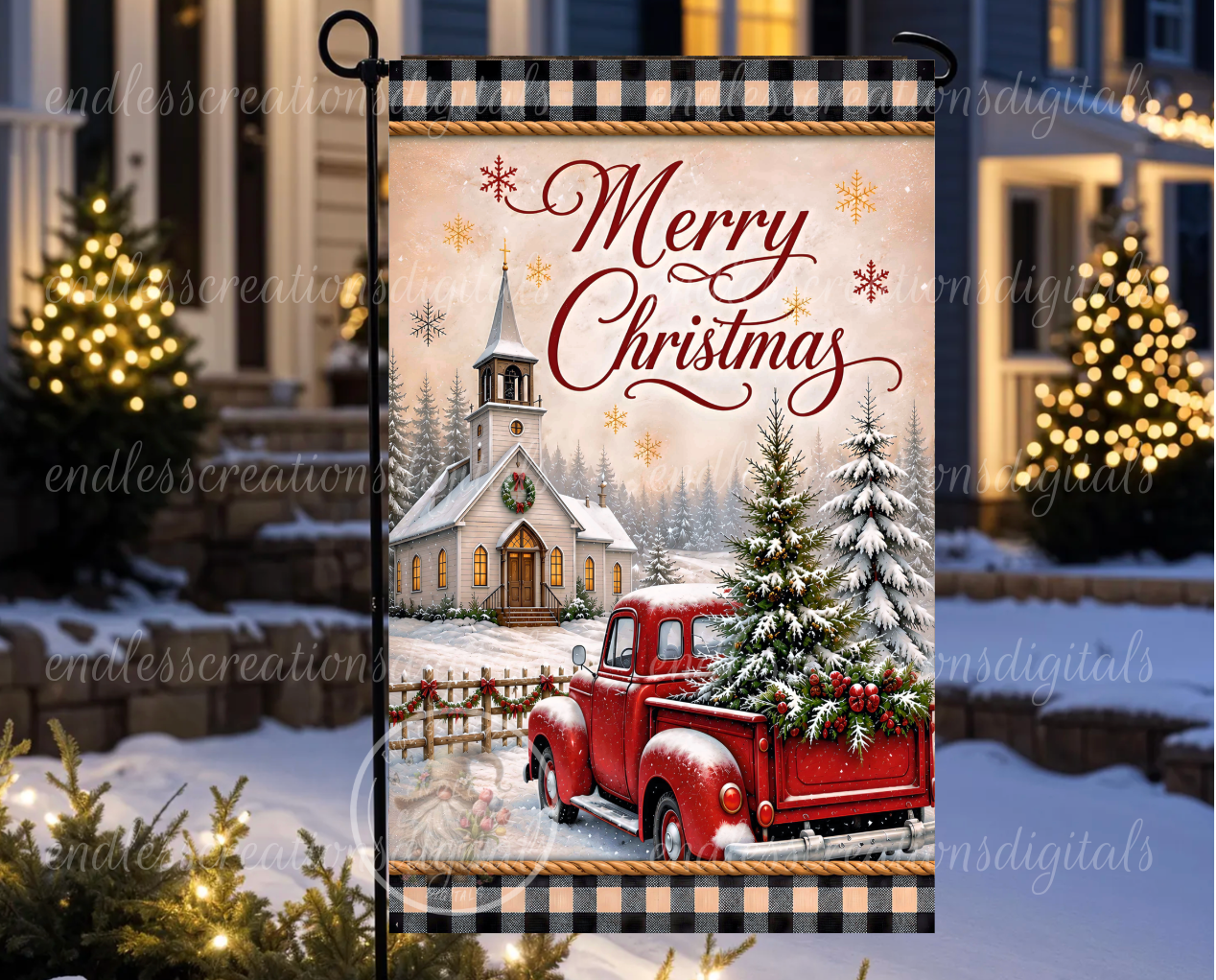 MERRY CHRISTMAS TRUCK BUNDLE OF 3
