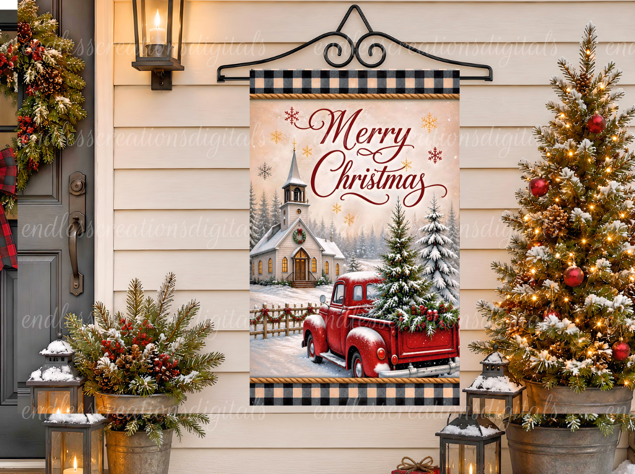 MERRY CHRISTMAS TRUCK BUNDLE OF 3