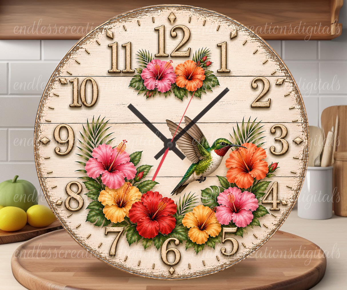 HOME SWEET HOME ROUND/CLOCK DESIGN BUNDLE OF 4