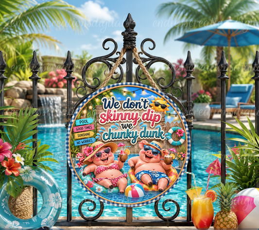 SKINNY DIP ROUND/GARDEN FLAG BUNDLE OF 2