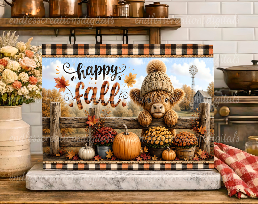 HAPPY FALL HIGHLAND COW BUNDLE OF 3