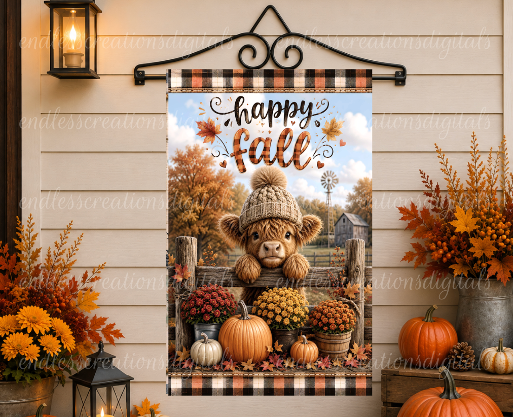 HAPPY FALL HIGHLAND COW BUNDLE OF 3