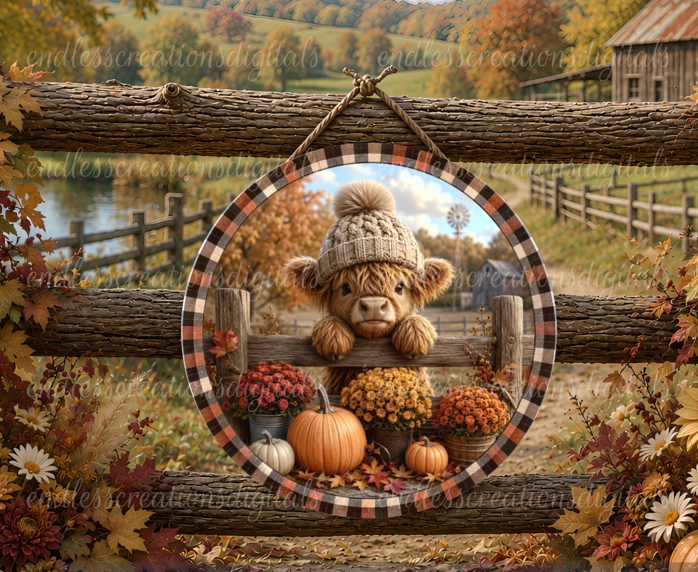 FRENCH VERSION HAPPY FALL HIGHLAND COW BUNDLE OF 3
