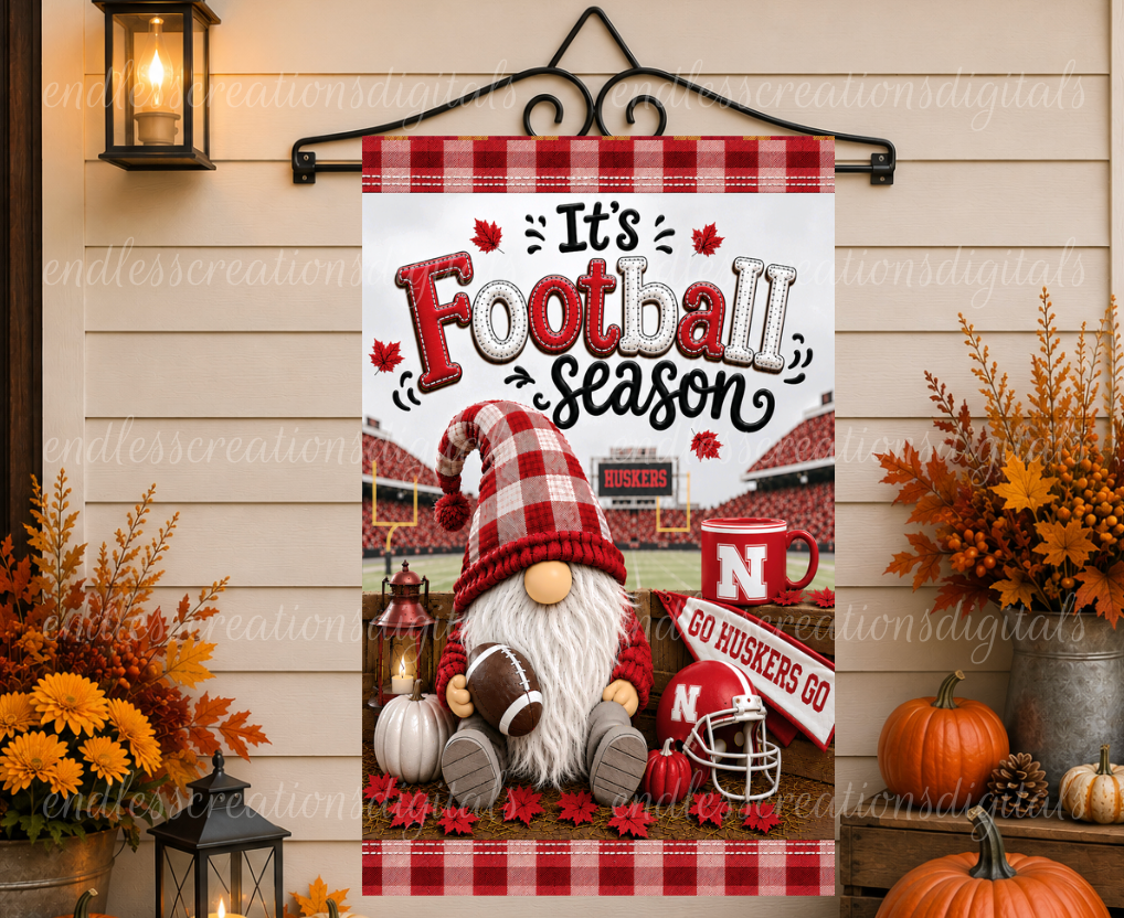 HUSKERS FOOTBALL GNOME BUNDLE OF 2
