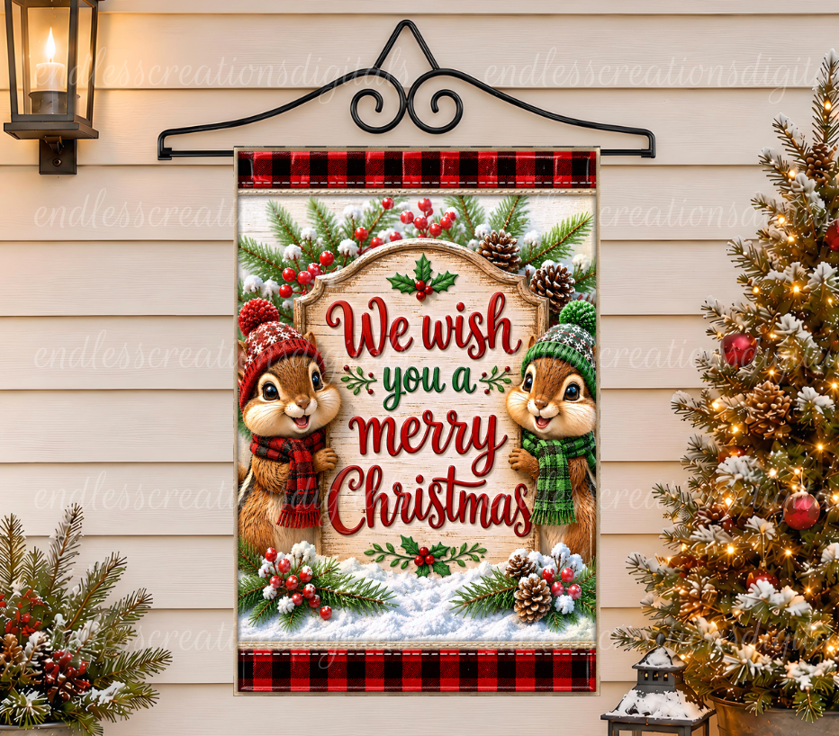 MERRY CHRISTMAS CHIPMUNKS BUNDLE OF 2