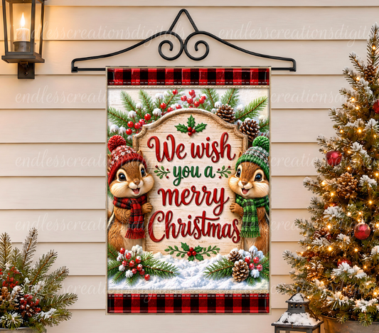MERRY CHRISTMAS CHIPMUNKS BUNDLE OF 2