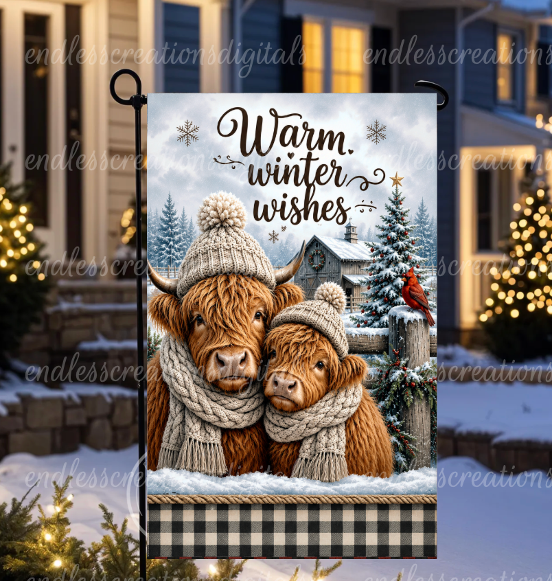 WINTER HIGHLAND COWS BUNDLE OF 4