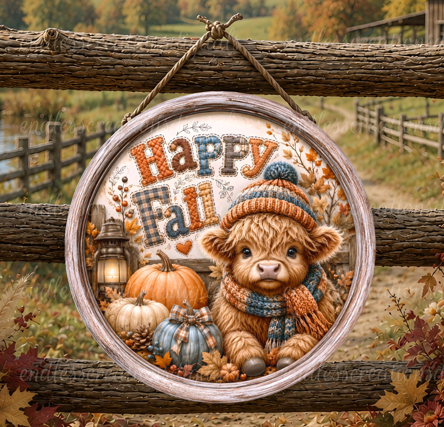 HAPPY FALL HIGHLAND ROUND ONLY