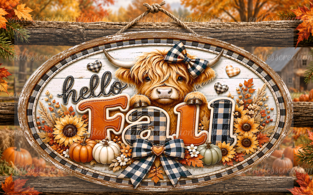 HELLO FALL HIGHLAND BUNDLE OF 6