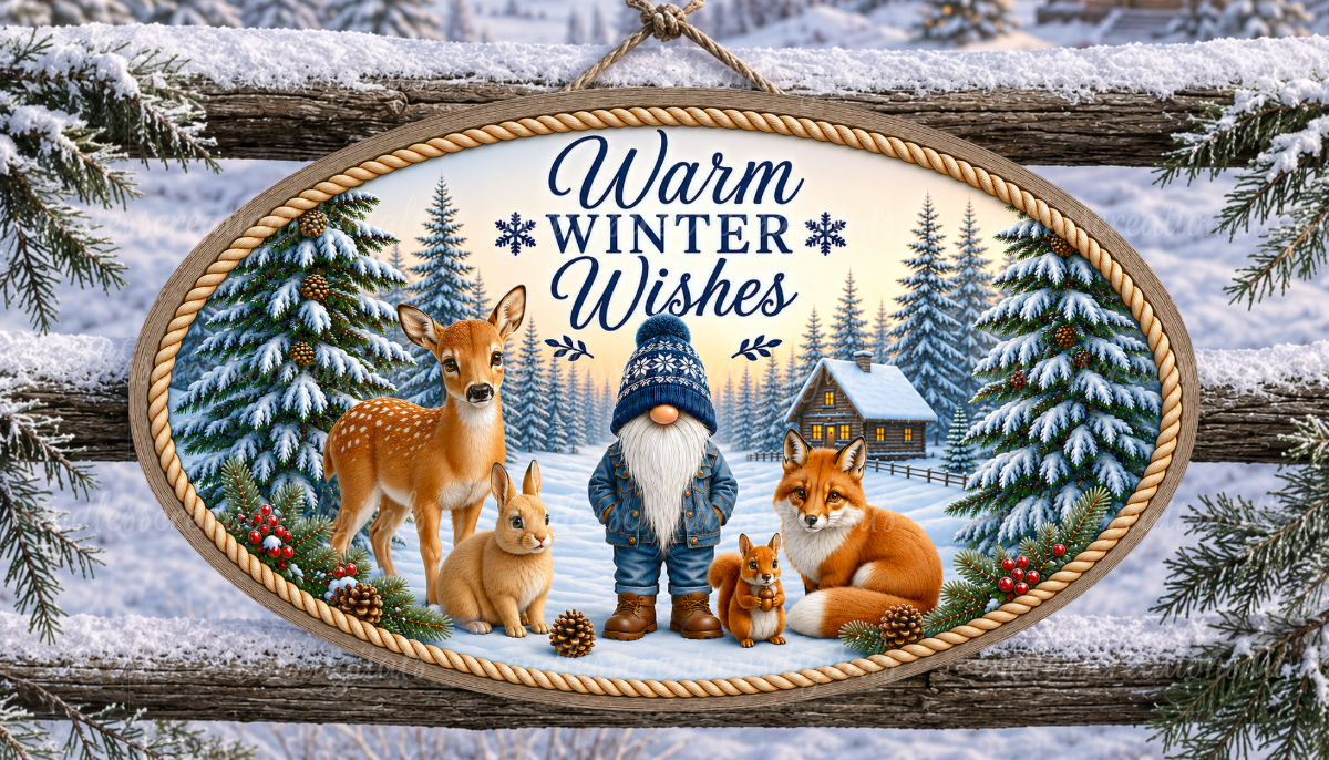 WOODLANDS GNOME WINTER WISHES BUNDLE OF 5