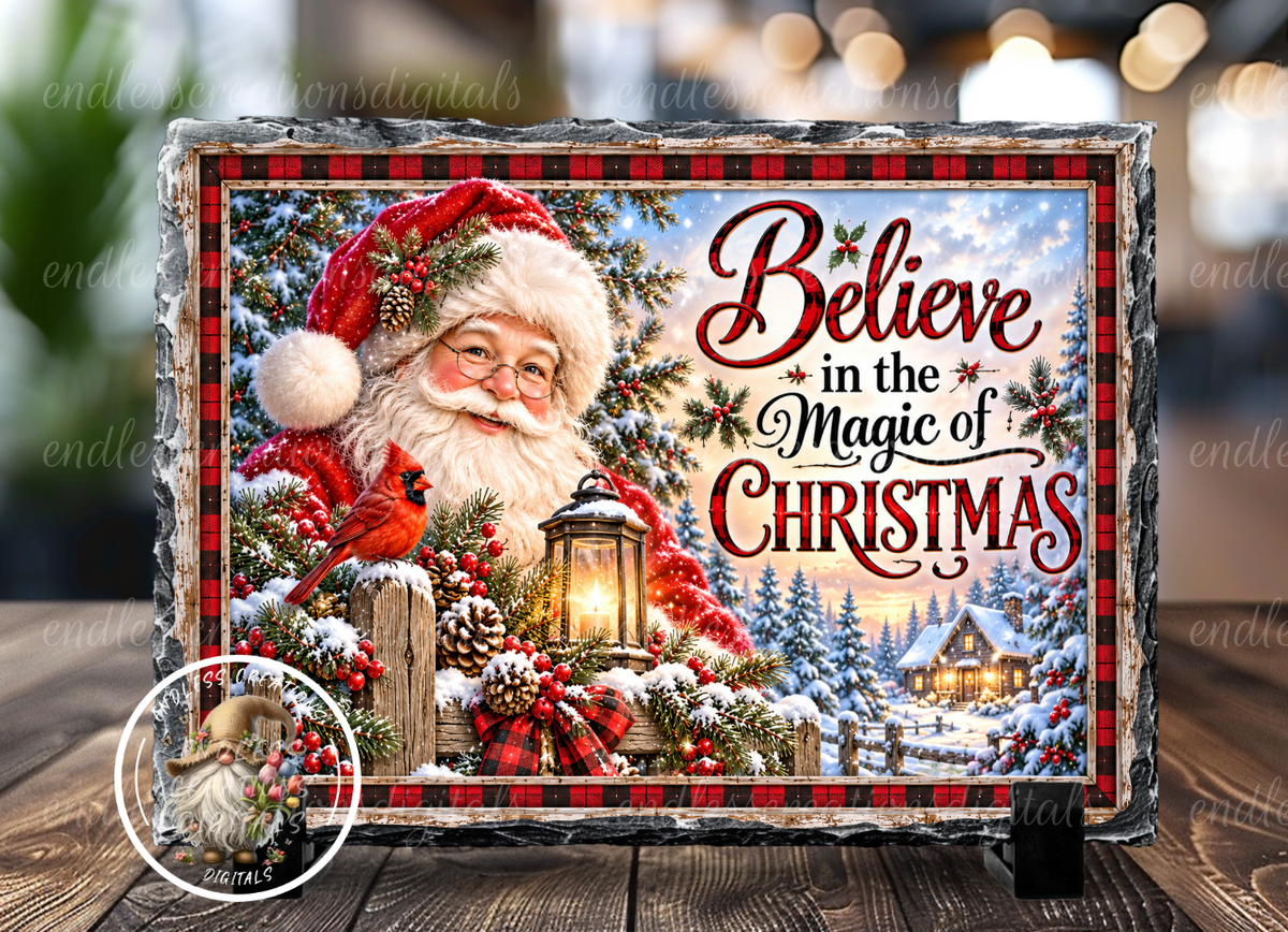 BELIEVE IN THE MAGIC CUTTING BOARD/SLATE DESIGN