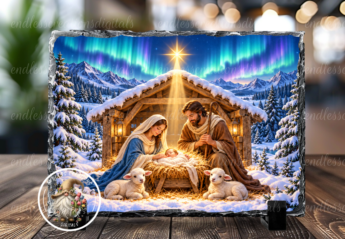 MARY JOSEPH BABY CUTTING BOARD/SLATE DESIGN