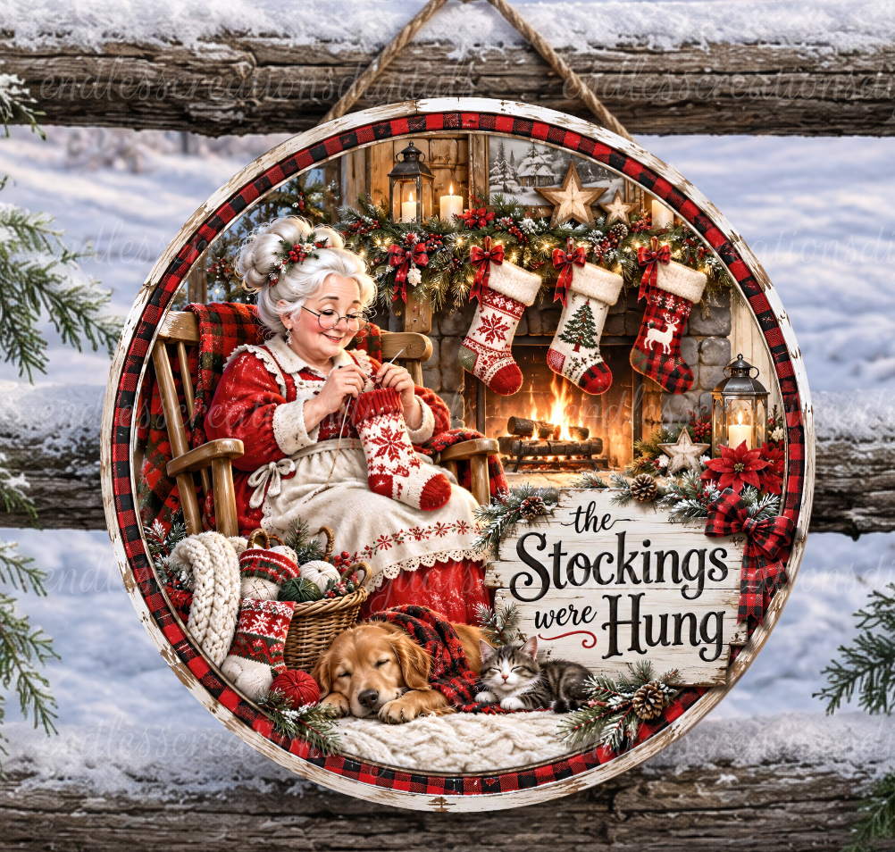 STOCKINGS HUNG ROUND ONLY