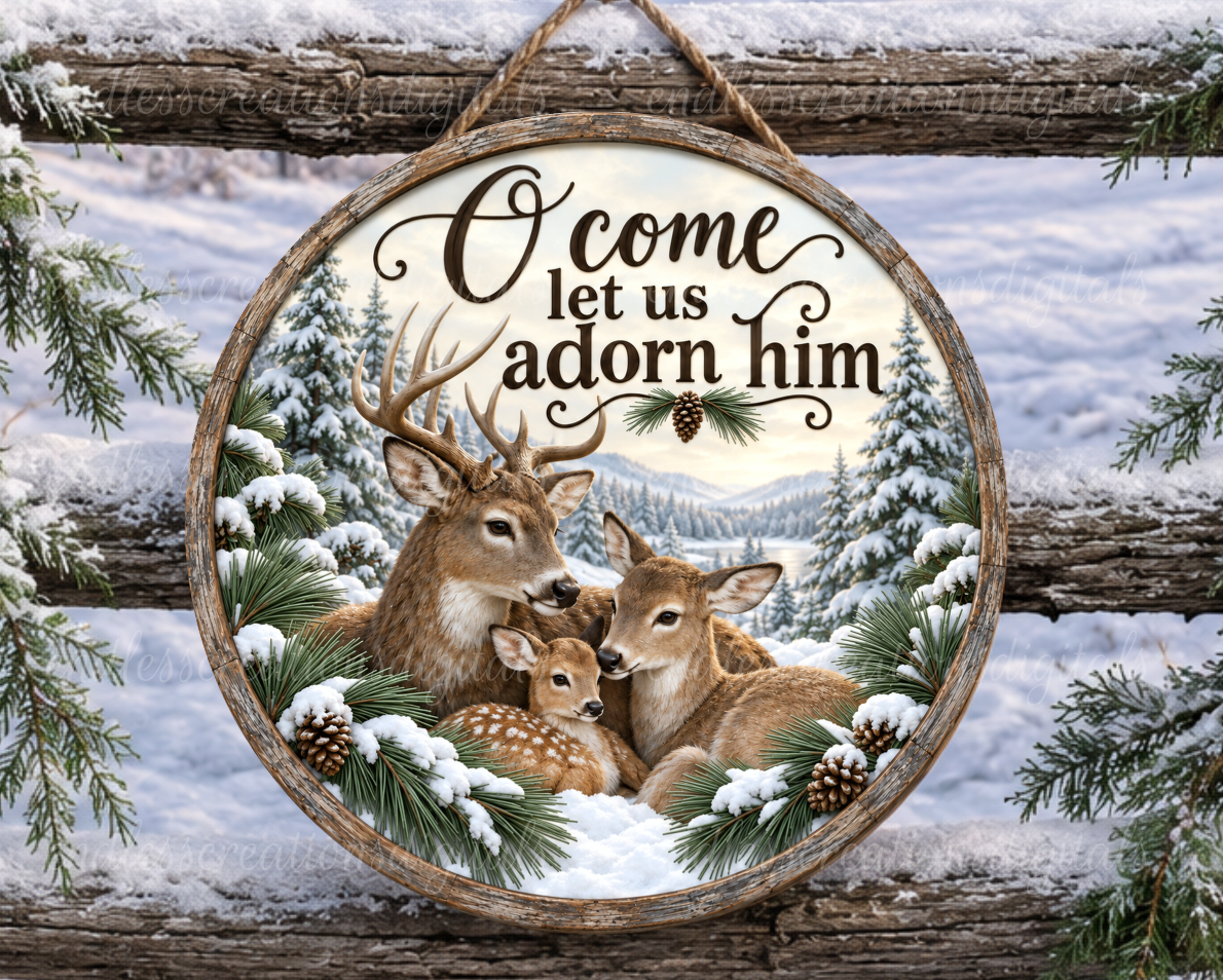 ADORN DEER ROUND ONLY