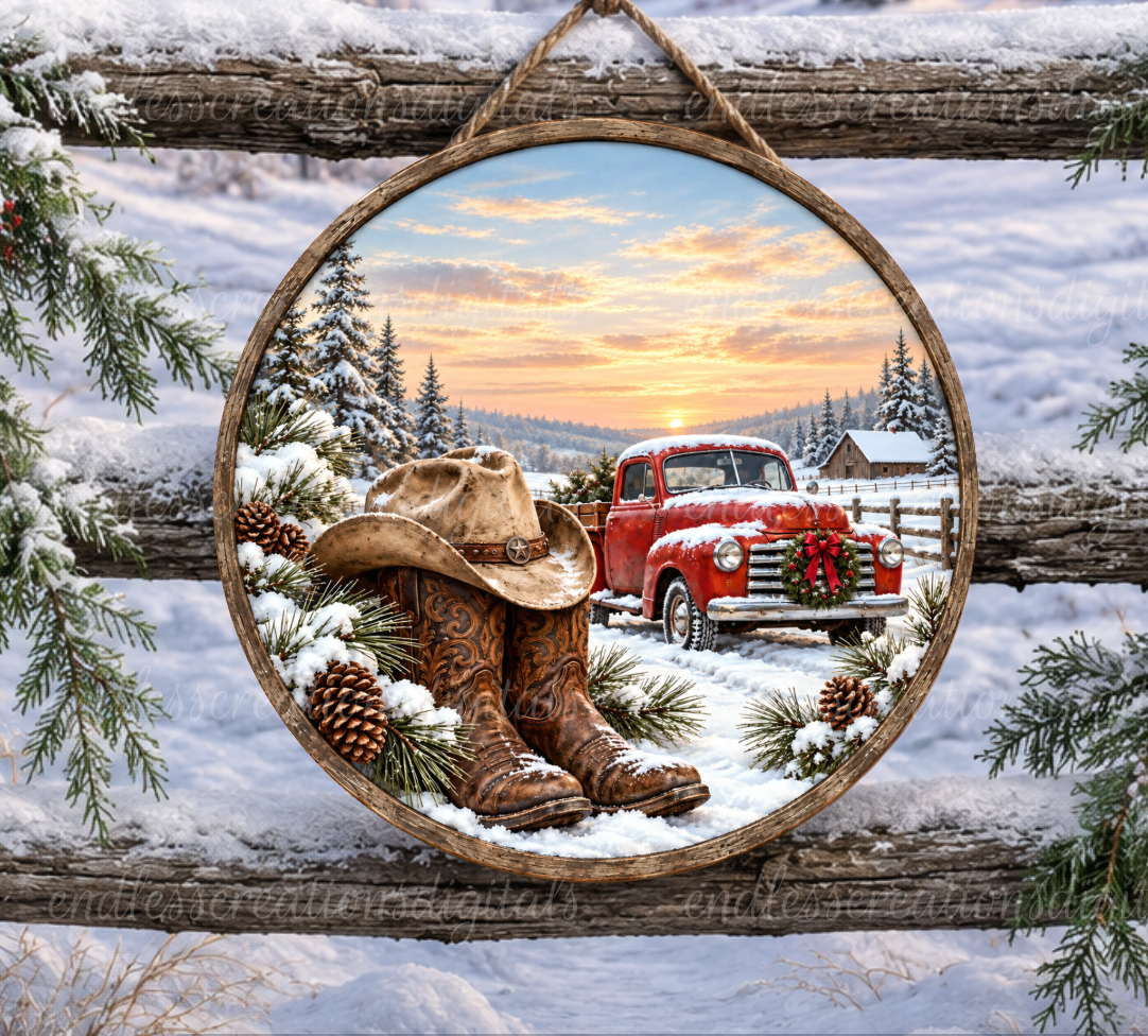 WINTER BOOTS RED TRUCK