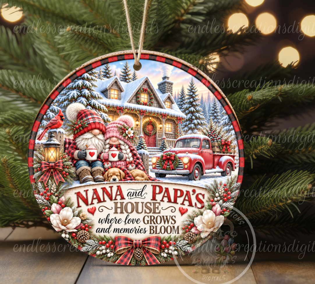 NANA AND PAPA'S HOUSE ROUND ONLY
