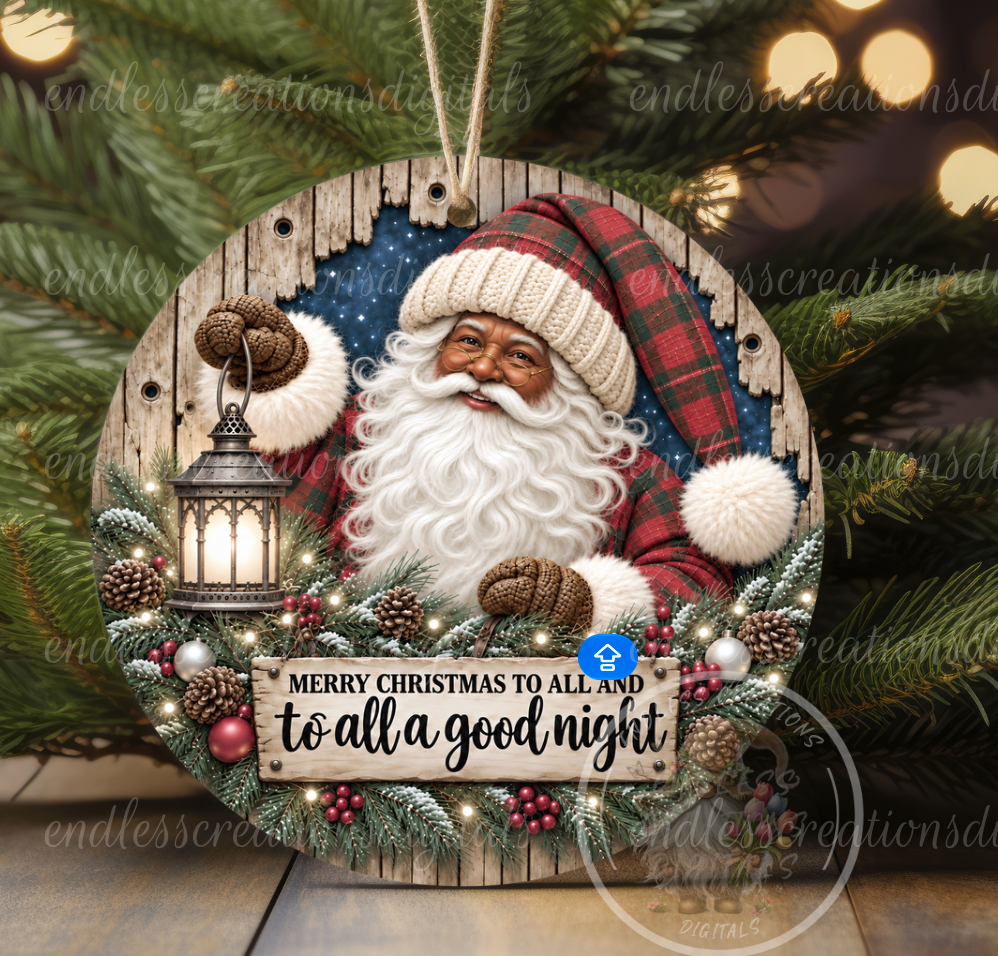 AFRICAN AMERICAN SANTA ROUND ONLY