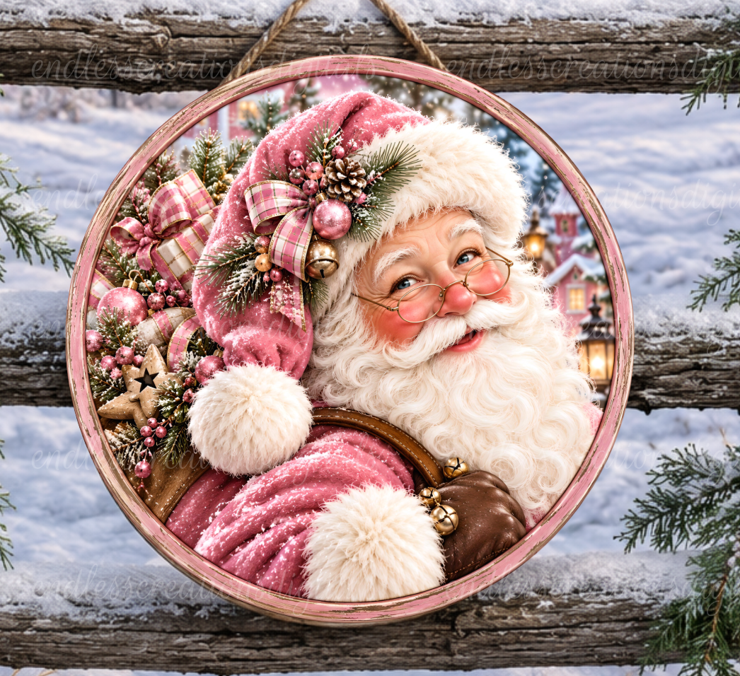 PINK SANTA ROUND ONLY