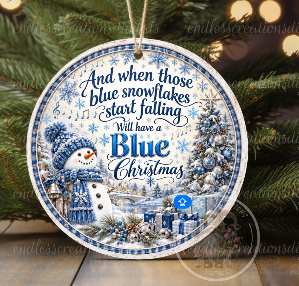 BLUE CHRISTMAS ROUND ONLY
