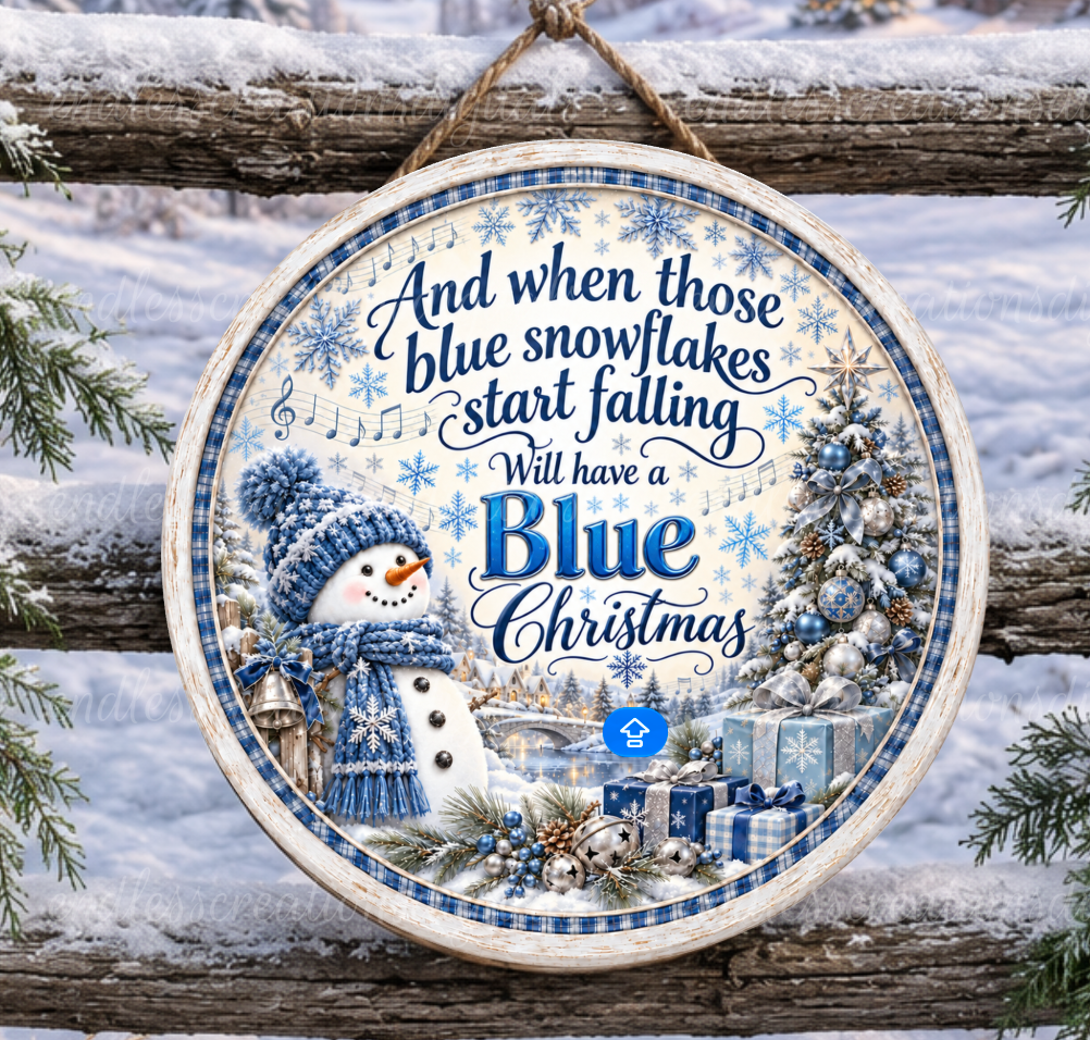 BLUE CHRISTMAS ROUND ONLY